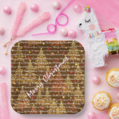 Festive Christmas Luxury Christmas Trees Papieren Bordje (Feest)