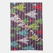 Festive Christmas Luxury Christmas Trees Theedoek (Verticaal)