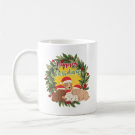 Festive Christmas Mug | Puppies Koffiemok
