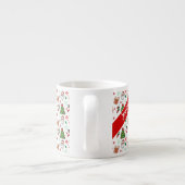 Festive Christmas Mug – Santa & Reindeer Espresso Kop (Achterkant)