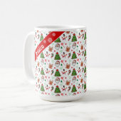 Festive Christmas Mug – Santa & Reindeer Koffiemok (Voorkant links)