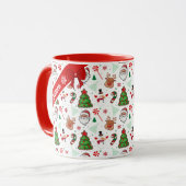 Festive Christmas Mug – Santa & Reindeer Mok (Voorkant links)