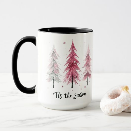 Festive Christmas Mug with Santa Claus Design Mok (Met donut)