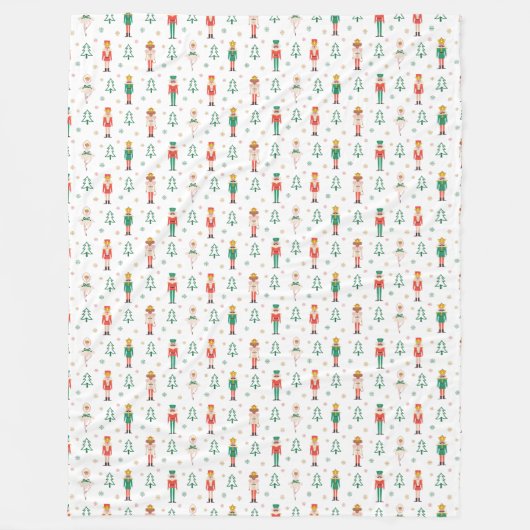 Festive Christmas Nutcracker Ballerina  Fleece Deken (Voorkant)