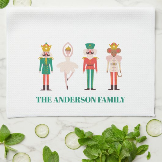 Festive Christmas Nutcracker Ballerina  Theedoek (Gevouwen)