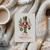 Festive Christmas Nutcracker Custom Photo Briefkaart