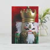 Festive christmas nutcracker feestdagenkaart (Staand voorkant)