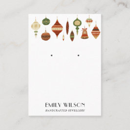FESTIVE CHRISTMAS ORNAMENS STUD EARRING DISPLAY VISITEKAARTJE