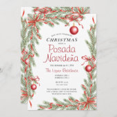 Festive Christmas Ornament Mexican Posada Navideña Kaart (Voorkant / Achterkant)