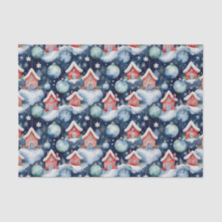 Festive Christmas Ornament Pattern in Watercolor Tissuepapier