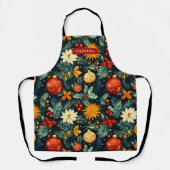 Festive Christmas Ornaments and Foliage Pattern Schort (Voorkant)