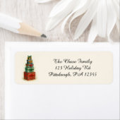 Festive Christmas Packages return address label (Insitu)