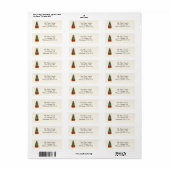 Festive Christmas Packages return address label (Full Sheet)