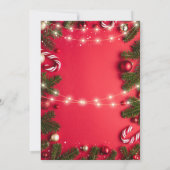 Festive Christmas Party Invitation Kaart (Achterkant)