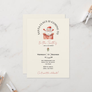 Festive Christmas Party Invitation Kaart