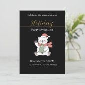 Festive Christmas Party Invitation Kaart (Staand voorkant)