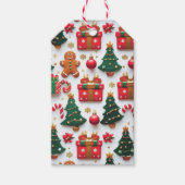 Festive Christmas Pattern Cadeaulabel (Voorkant)