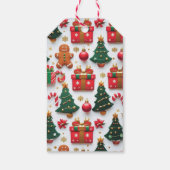 Festive Christmas Pattern Cadeaulabel (Achterkant)