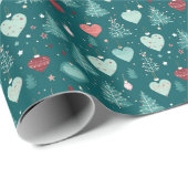 Festive Christmas Pattern Cadeaupapier (Rol Hoek)