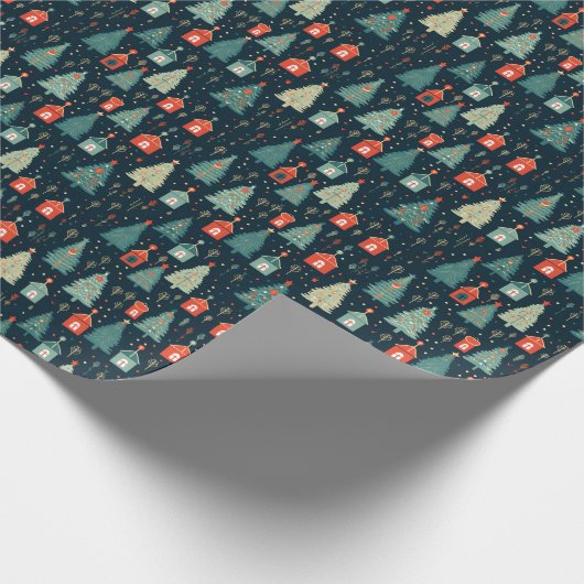 Festive Christmas Pattern Cadeaupapier (Hoek)