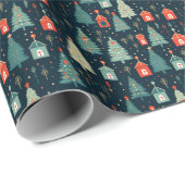 Festive Christmas Pattern Cadeaupapier (Rol Hoek)