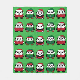 Festive Christmas Pattern – Classic Holiday Icons  Fleece Deken
