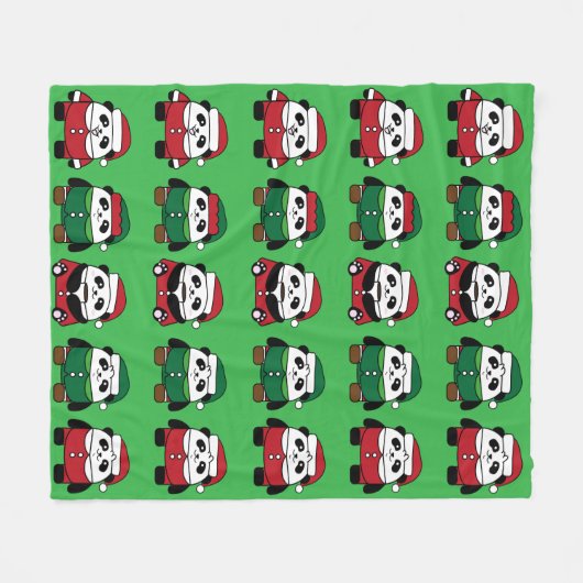 Festive Christmas Pattern – Classic Holiday Icons  Fleece Deken (Voorkant (Horizontaal))