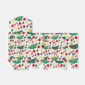Festive Christmas Pattern Favor Box Bedankdoosjes (Uitgevouwen)