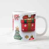 Festive Christmas Pattern Grote Koffiekop (Rechts)
