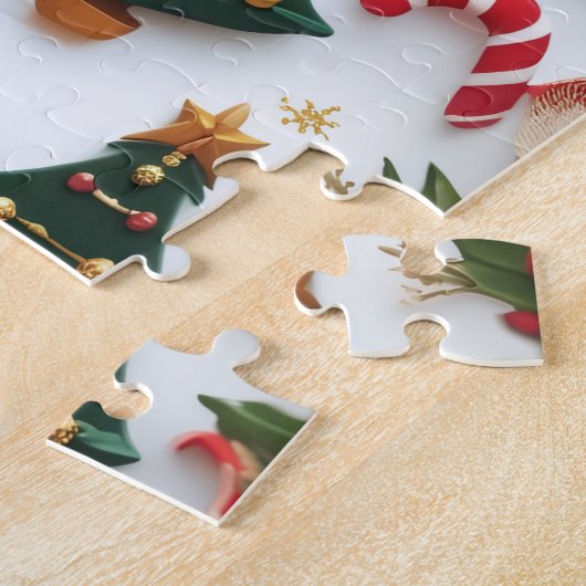 Festive Christmas Pattern Legpuzzel (Zijkant)
