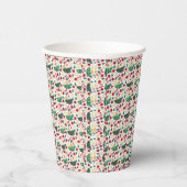 Festive Christmas Pattern Paper Cup Papieren Bekers (Rechts)