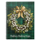 Festive Christmas Pattern Recipe  Notitieboek (Voorkant)