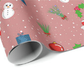 Festive Christmas Pattern Wrapping Paper | Cute Sn Cadeaupapier (Rol Hoek)
