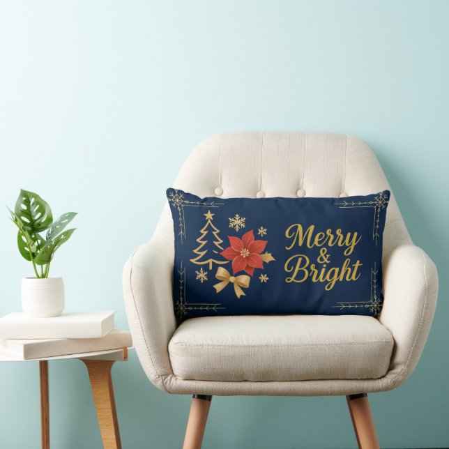 Festive Christmas Pillow | Holiday Home Décor & Co Kussen (Stoel)