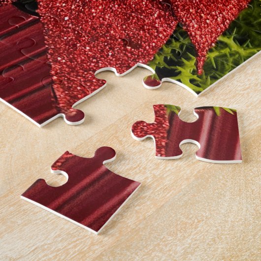 Festive Christmas Plants Puzzle Legpuzzel (Zijkant)