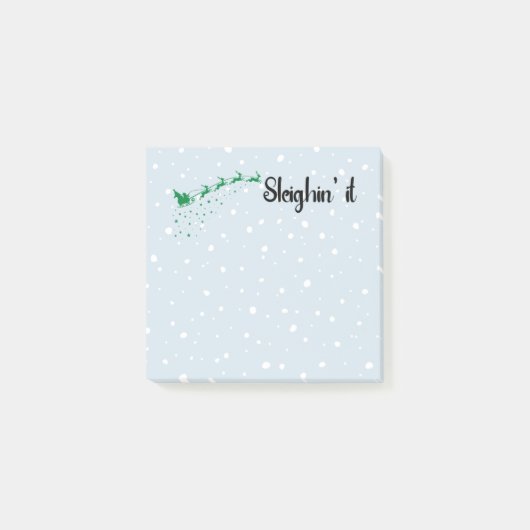 Festive Christmas Post It Notes | Sleighin It (Voorkant)