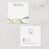 FESTIVE CHRISTMAS SNEBERRY STUD EARRING DISPLAY VIERKANTE VISITEKAARTJE (Voorkant / Achterkant)