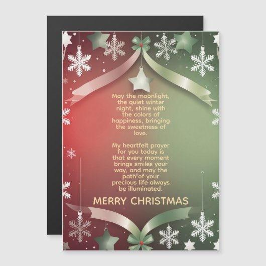 Festive Christmas Snowflake Frame with Stars  (Voorkant / Achterkant)