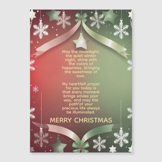 Festive Christmas Snowflake Frame with Stars (Voorkant)