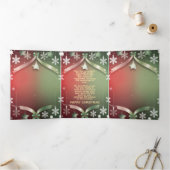 Festive Christmas Snowflake Frame with Stars  Drieluik Kaart (Binnen)