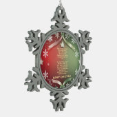 Festive Christmas Snowflake Frame with Stars Tin Sneeuwvlok Ornament (Links)