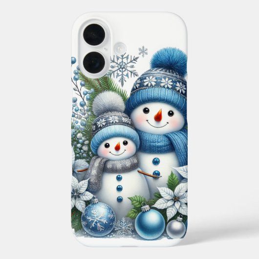 Festive Christmas snowman Holiday Case-Mate iPhone Case (Achterkant)