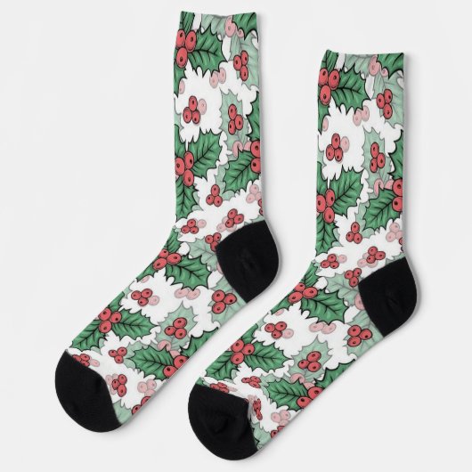 Festive Christmas Socks on White – Holiday Cheer Sokken (Links)
