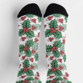 Festive Christmas Socks on White – Holiday Cheer Sokken (Top)