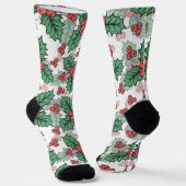 Festive Christmas Socks on White – Holiday Cheer Sokken (Gebogen)
