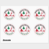 Festive Christmas special delivery North Pole Ronde Sticker (Vel)