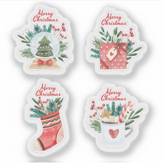 Festive christmas sticker collection (Voorkant)