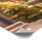 Festive Christmas Storefront Scene Poster (Hoek)