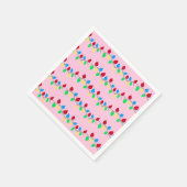 Festive Christmas String Lights on Pink Servet (Hoek)