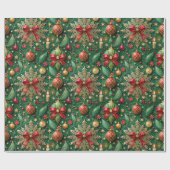 Festive Christmas Theme Colorful Pattern Cadeaupapier (Vlak)
